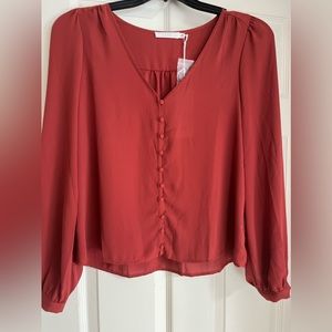Tags on, never worn, dressy Ginger Blouse- size M
